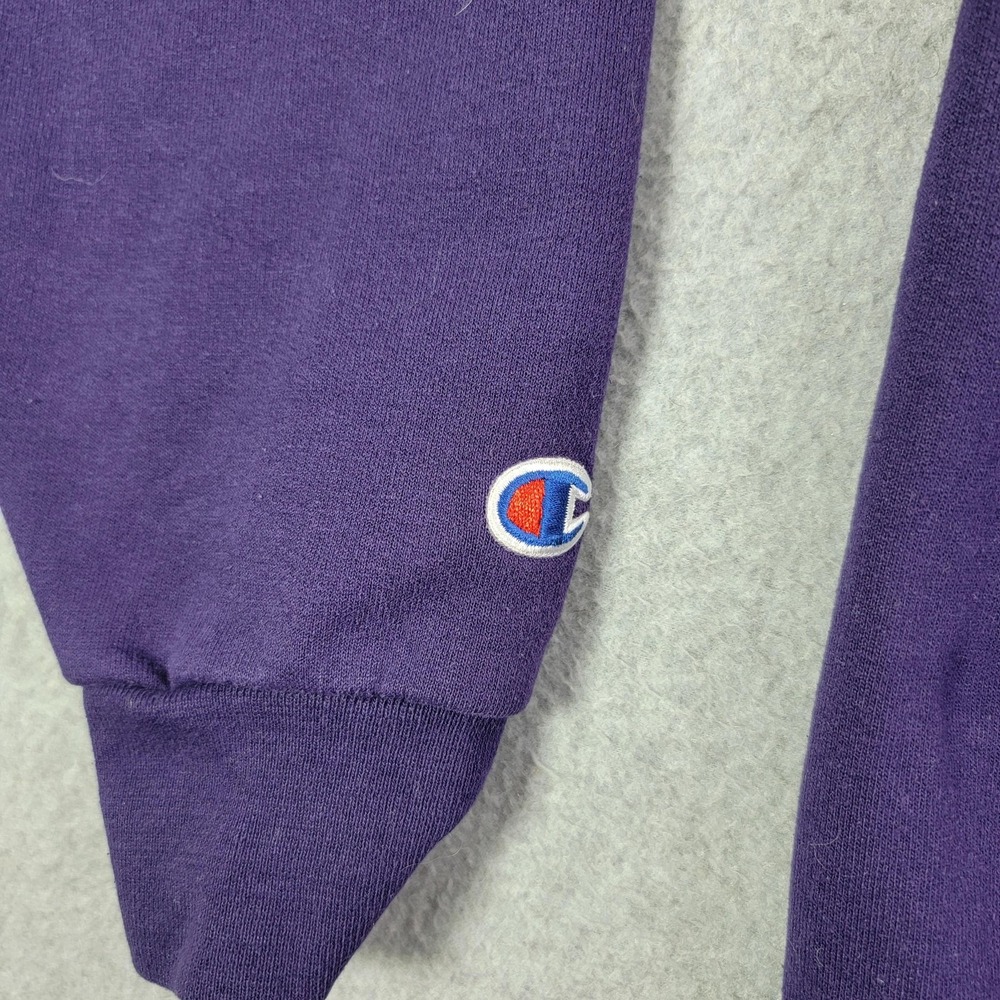 TCU Horned Frogs Sweatshirt Mens Medium Purple NCAA Football Champion Crewneck - Picture 5 of 9